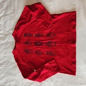 Hanna Andersson red robot long sleeve shirt